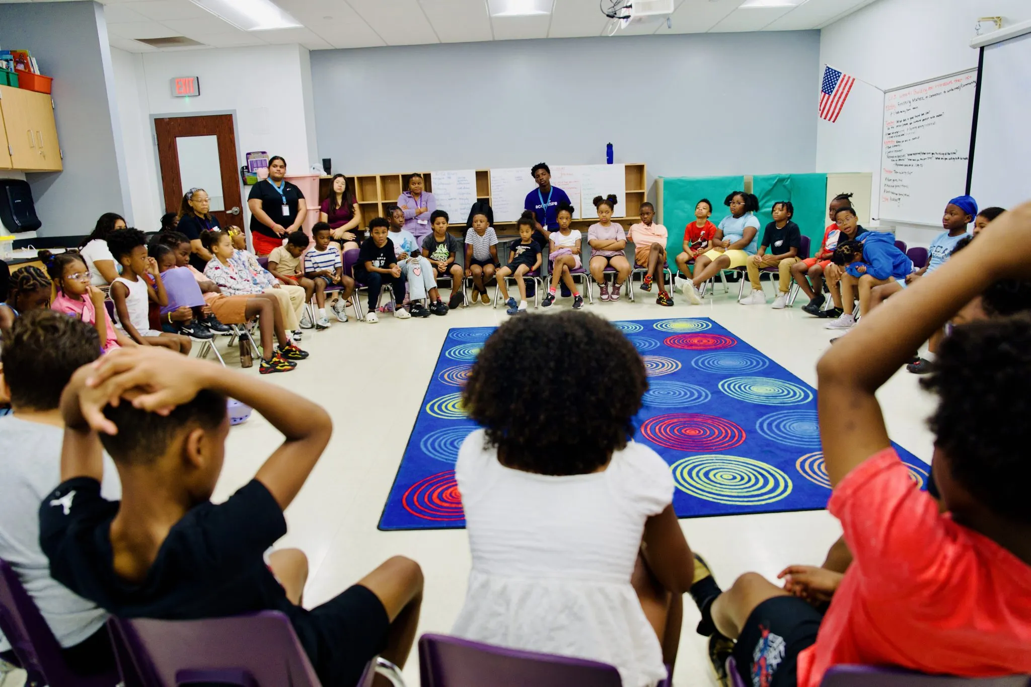Life Anew hosts a group discussion with young students. Image credit: Corey Hopkins.